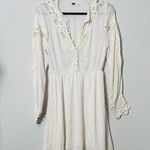 Free People NEW  FP One Paige Mini Dress Sand Sable XS Oversize Cowgirl Off White Photo 2