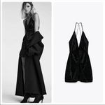 ZARA  Black Velvet Mini Dress, Size XS, NWT Photo 1