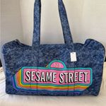 Sesame Street New With Tags Denim Blue Duffle Tote Weekender Travel Bag Luggage Photo 2