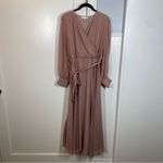 Ivy City Co Andie Maxi Dress In Dusty Rose Faux Wrap size medium Pink Photo 1