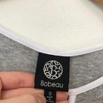 Bobeau Solid Gray White Keyhole Cutout Short Flutter Sleeve Blouse Top Small SM Photo 5