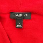Talbots  Woman Red V Neck Long Sleeve Top Size X Casual Basic Everyday Stretch Photo 3