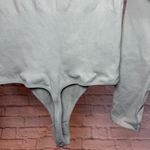 MANGOPOP  Light Gray Square Neck Bodysuit Photo 2