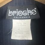 Vintage Brioche California Double Breasted Pinstripe Blazer Blue Women7/8 Office Black Size undefined Photo 4