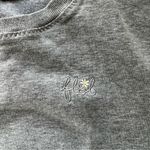 For Love & Lemons  Oversized Crewneck Grey Fleece Sweatshirt grey embroidered S Photo 10