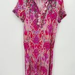 Soft Surroundings Palace Pink Printed Short Sleeve Maxi Dress Women's Size Small Photo 12