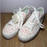 Joie  Heart Pattern Chunky Heel Tennis Shoes, White & Pink Sneakers, Size 7 1/2, NWT Photo 0
