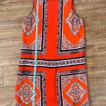 Maeve 100% Silk Anthropologie Canna Orange Black Bandana Print Shift Dress Sz 6 Photo 10