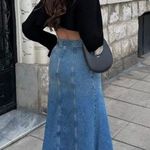 ZARA NWT ZW LONG DENIM SKIRT Photo 3