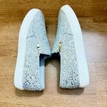 IDIFU Women's Glitter Sneakers Sparkly Sequin Slip On Tennis Shoes Ladies..7.5 Silver Photo 3