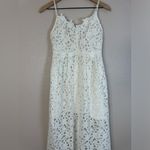 ASTR The Label Midi Lace Dress White Medium Spaghettii Straps Revolve Photo 6