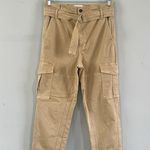 frame denim Frame Safari Belted Cargo Khaki High Rise Paperbag Waist Utility Pants Photo 2