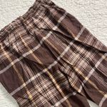 Aerie  Soft Plaid Pajama Joggers brown Gingham Lounge Pants drawstring Photo 4