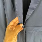 House Of CB Navy Plunge V-Neck Tuxedo Long Sleeve Jumpsuit Size M Photo 7