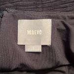 Anthropologie Maeve Dress Womens 0 Black Viala Pintuck Floral Applique Preppy Photo 5