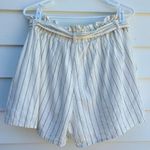Altar'd State Cream Striped Women Shorts Photo 2