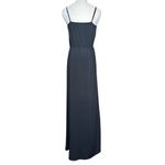Venus  Womens M Solid Black Sleeveless Long Studded Tank Maxi Dress with Stretch Photo 3