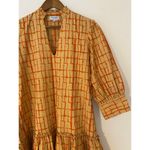 Olivia James Chloe Mini Dress Off the Grid Biscotti $216 Drop Waist Flounce S Brown Photo 4