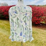 Nine West Mint Green Flutter Sleeve Pastel Pleated Plus Size Blouse Photo 6