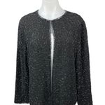 JMD New York Women's Black Beaded Formal Evening Party Jacket Coat Blazer Sz XL Photo 0