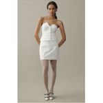 BHLDN  White Strapless Vest Mini Dress Medium NWT Bridal Party Photo 10