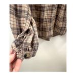 Free People Brown Northern Bound Oversized Plaid Wool Blend Flannel Top XS Photo 3