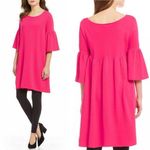 Bryn Walker Rivera Fleece Tunic Top Dress Size Medium Pink Bell Sleeved Sz M New Photo 3