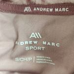 Andrew Marc  Pink Crushed Velvet Cowl Neck Activewear Pullover NWT Size Small Photo 5