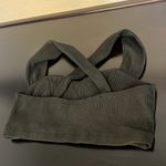 MINKPINK  black ribbed crop top bustiere, criss cross straps, stretchy, size S Photo 3