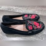 Baretraps FINAL PRICE  Otella Black Leather Suede Embroidered Women's Loafers Photo 2