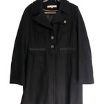 Kenneth Cole black‎ wool blend pea coat, women's size 16 heavy weight winter Black Photo 0