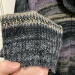 Sun & Shadow  Purple Striped Wool Blend Cowl Neck Long Sleeve Sweater Photo 5