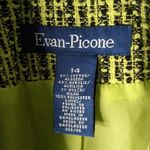 Evan Picone 14 Tweed Dress Coat in Lime Black Green Photo 5