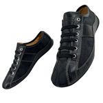 Coach Suee Black Monogram Canvas/Leather Lace-up Comfort Sneakers Size 6.5 Photo 1