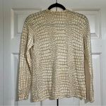 J. McLaughlin Lenny Crocidilla Crocodile Animal Print Sweater Size Small Cream Photo 3
