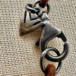 Silpada  sterling silver long necklace with genuine leather cord, and multi charm Photo 4