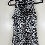 White House | Black Market WHBM Silk Leopard Print Cowlneck Blouse XS Photo 2