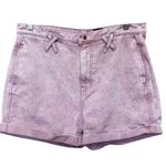 BDG Women’s Size 29 Pink Shorts Acid Wash Pastel High Rise Denim 2” Cuffed Hem Photo 0
