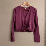 Good American GOOD‎ AMERICAN Satin Wrap Blouse Photo 1