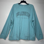 Women's XL Light Blue Los Angeles California Sweatshirt Long Sleeve Pullover Photo 0