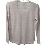 Kuhl Womens Sylvie Long Sleeve Top Sz L Lightweight Tan Outdoor Stripe Neutral Photo 0