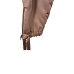 HALSTON 4 /S Satin Tie Pant High Waist Trouser Bow Hem Champagne 25" inseam Gold Photo 4