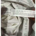 ZARA Oversized White Button Down with Green Painted Stripes sz M minimalist Lage Photo 8