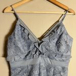 Bardot  Vienna Lace Midi Dress Women's 6 Small Dusty Blue Floral Cocktail Party Photo 8
