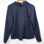 Boden Top Women Lilian Floral Blue Long Sleeve Tie Back High Neck Size 6 Photo 0