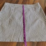 Sandro  Seersucker Navy and White Stripe Mini Skirt 100% Cotton Photo 7
