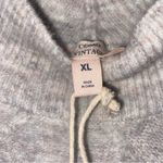 Como vintage Colorblock Cable Knit Turtleneck Sweater Oyster Charcoal Gray XL Photo 4