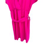 Joseph Ribkoff Ultra Pink Wrap Belted Dress Size 8 Short Sleeve Knee Length Photo 4