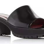 STAUD Sandals Black Leather Amber Platform Block Heel Photo 0