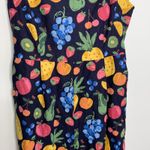 Princess Highway Retro Reboot Fruit Jumpsuit Teacher Linen Womens Size 12 AU 8US Blue Photo 4